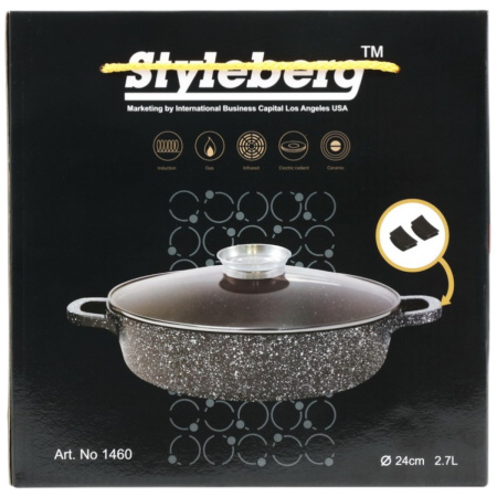 Каструля Styleberg 24 см 2.7 л (1460) Мармурове покриття