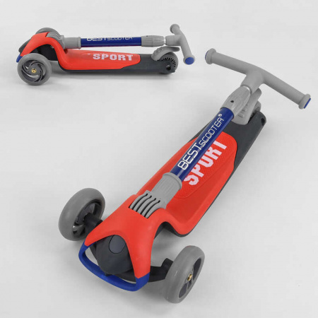 Самокат_трехколесный_F-44077_(6)_Best_Scooter_КРАСНЫЙ_складной_алюминиевый_руль_3_колеса_PU_со_свето