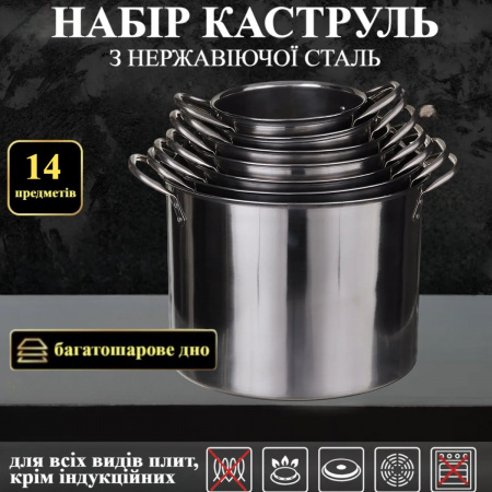 Набір каструль A-PLUS 14 предметів (0749)