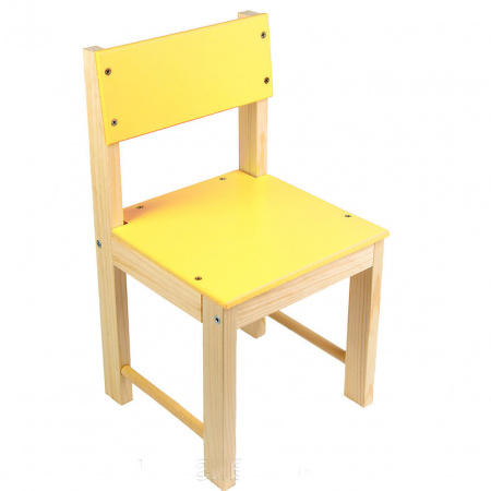 Стільчик дитячий дерев'яний ІГРУША 54 см Жовтий