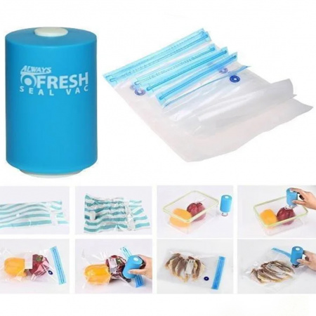 Вакуумный упаковщик с пакетами Always Fresh Sealer Vacuum Food