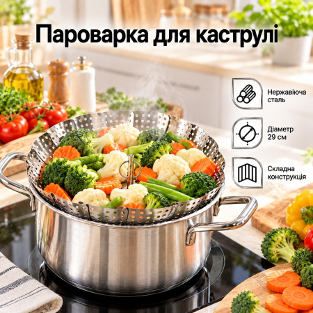 Пароварка для кастрюли A-PLUS 29 см (1068)