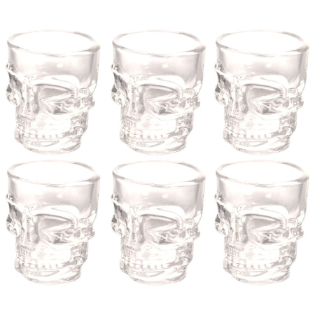 Набір чарок High Quality Череп 6 шт 50 мл (R29804) White