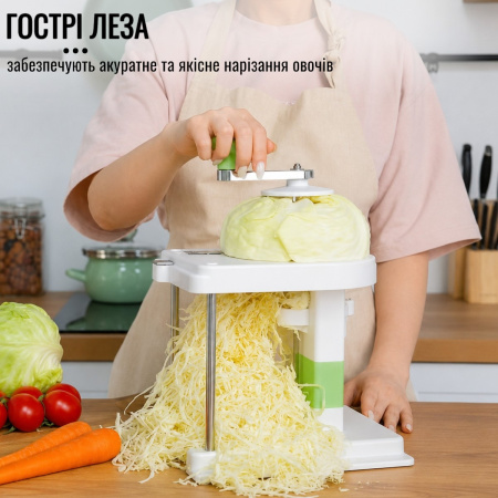 Капусторізка механічна CABBAGE CUTTER шатківниця для капусти з 3 запасними лезами в комплекті