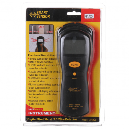 Искатель проводов Smart Sensor AR 906 Digital Metal Detector