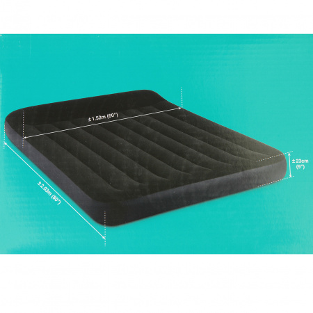 Надувная велюр-кровать Intex с электронасосом 152 x 203 x 23 см (66781)