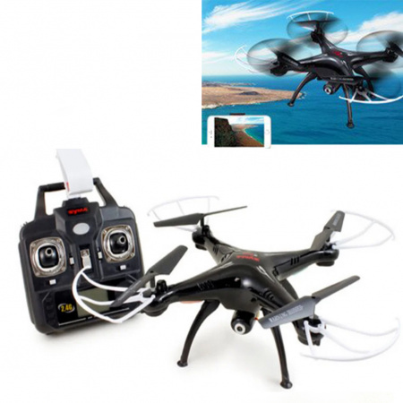 Квадрокоптер X 5 SW (12) гироскоп, КАМЕРА, wi-fi, подсветка, аккумулятор 3.7V, 2 цвета, в коробке [К