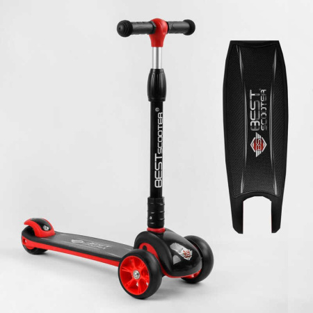 Самокат_трехколесный_44116_Best_Scooter_(6)_КРАСНЫЙ_складной_алюминиевый_руль_3_колеса_PU_со_светом_