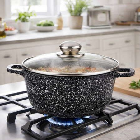Кастрюля Styleberg 2.2 л (ST-3021) Гранитное покрытие