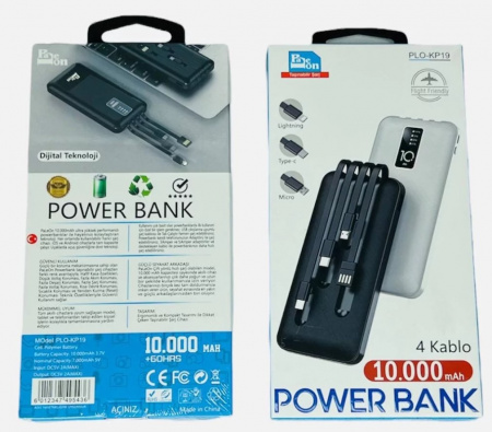 Мобільна зарядка Power Bank PALEON PLO-KP19 10000 mAh