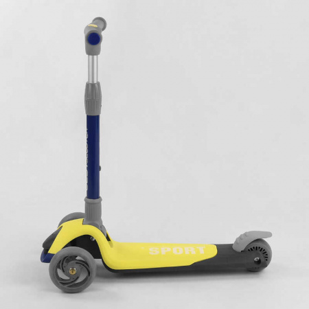 Самокат_трехколесный_F-55295_(6)_Best_Scooter_ЖЕЛТЫЙ_складной_алюминиевый_руль_3_колеса_PU_со_светом
