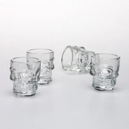 Набір чарок High Quality Череп 6 шт 50 мл (R29804) White