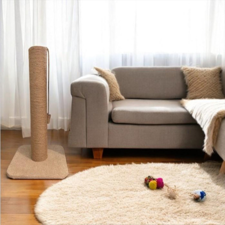 Когтеточка для кошек Scratching post столбик на подставке