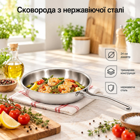 Сковорода STYLEBERG TRIPLY 24 см (0417)