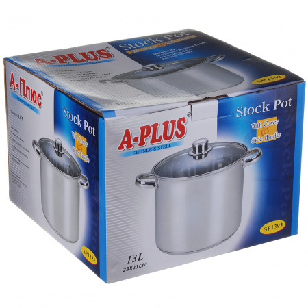 Кастрюля нержавейка A-PLUS на 15,5 л (1394)
