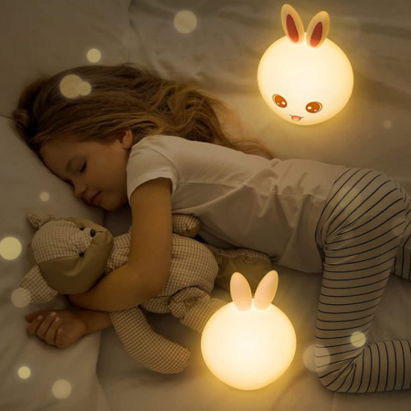 Нічник акумуляторний силіконовий LED Rabbit Soft Touch "Кролик"