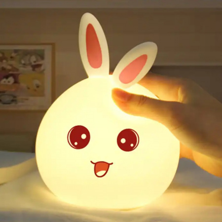 Нічник акумуляторний силіконовий LED Rabbit Soft Touch "Кролик"