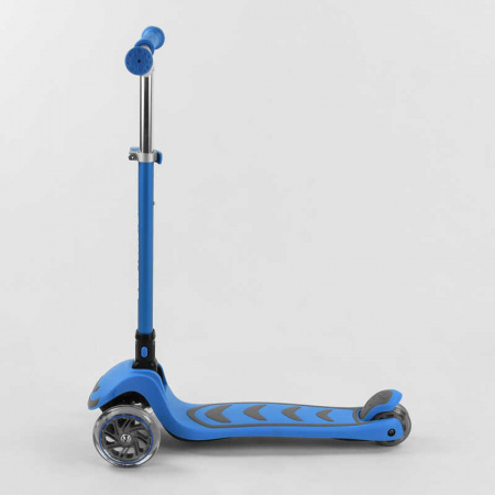 Самокат_трехколесный_Y-00180_(4)_Best_Scooter_ГОЛУБОЙ_складной_алюминиевый_руль_4_колеса_PU_со_свето
